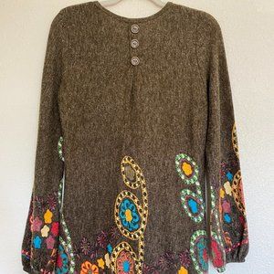 Anthropologie Hazel Pleated Olive Green Dress (M)